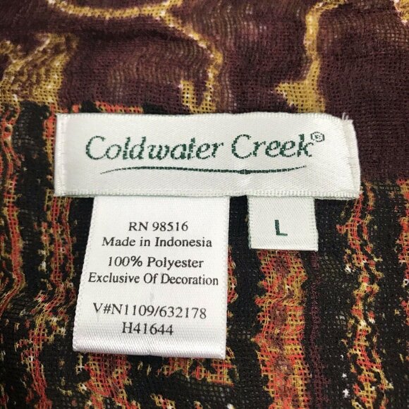 Coldwater Creek L Tribal Print Button Down Shirt Tribal Print Long Sleeve Beaded - Picture 3 of 11